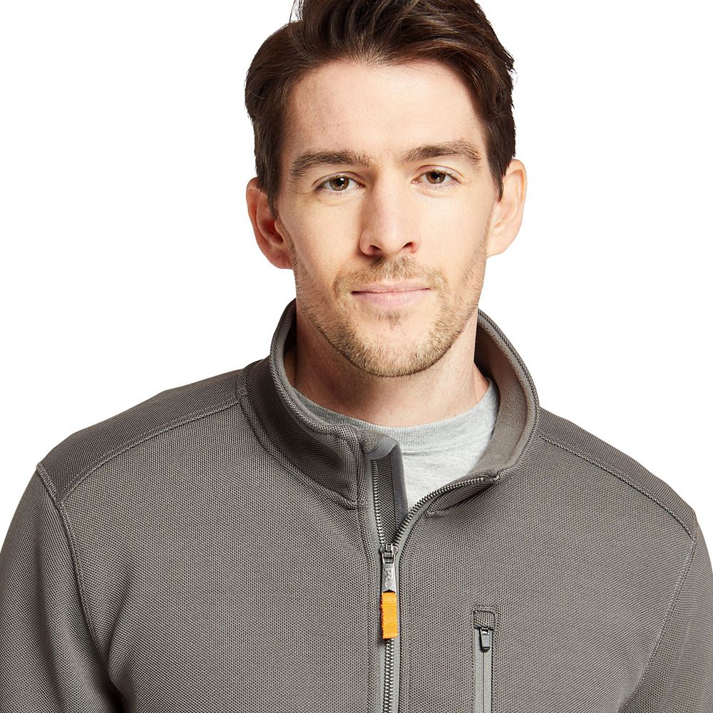 Timberland Φουτερ Ανδρικα Βαθυ Γκρι - Pro® Studwall Quarter-Zip Textured Fleece - Greece 0126793-TW